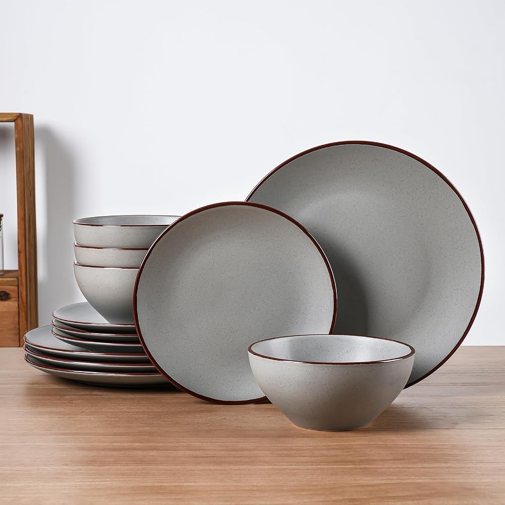Venus Dinnerware Set with Trim, 12-Piece